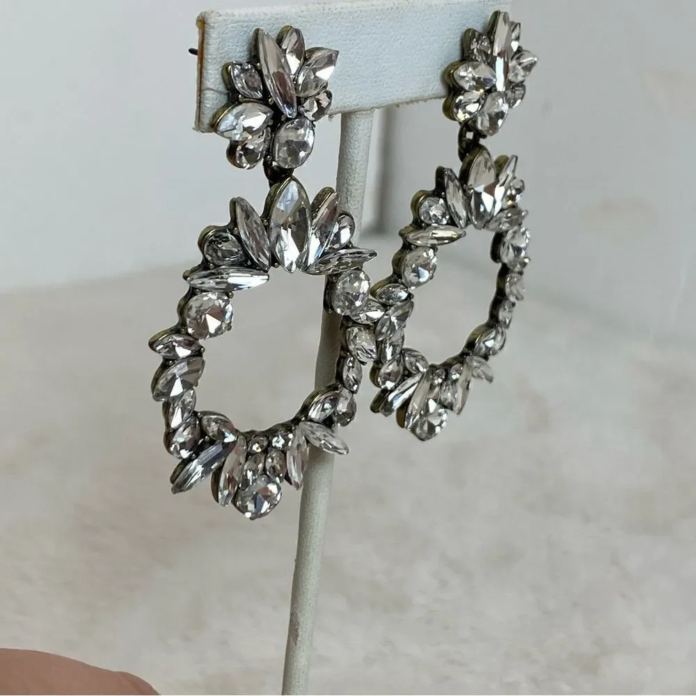 Baublebar Large Oval Post Clear Sone Earrings